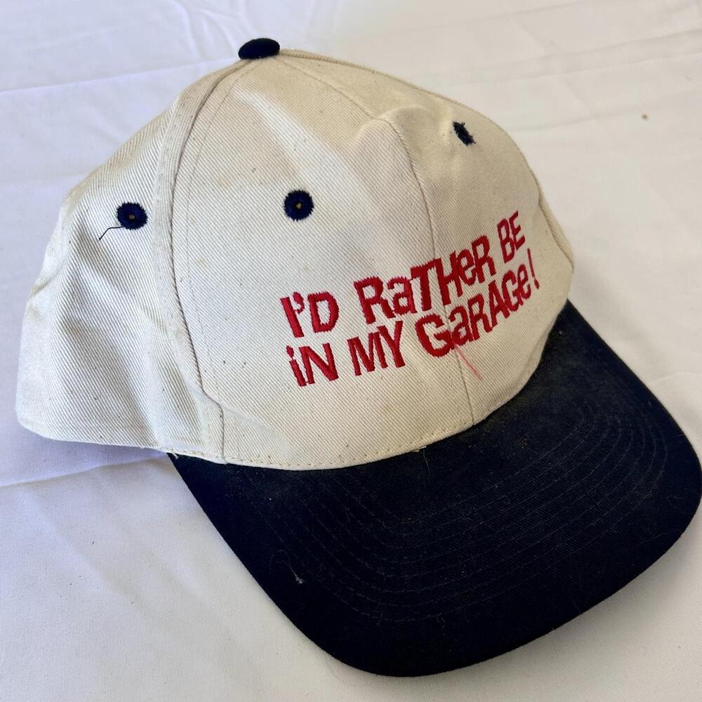 KC I'd Rather Be In My Garage Dad Hat Cap Automotive Mechanic Workwear - One Siz